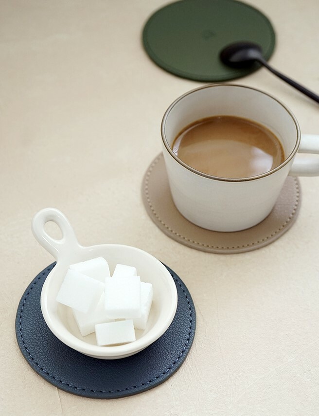 《1190》高質感皮革杯墊