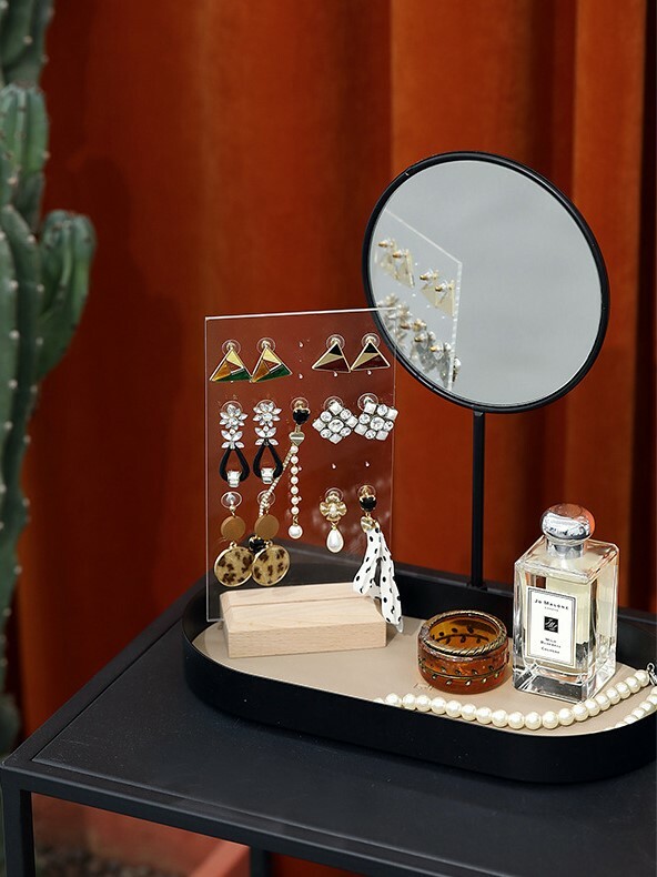 《1193》北歐圓鏡收納架