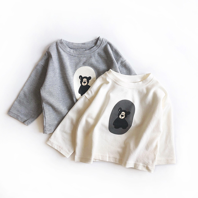 黑色小熊長袖上衣