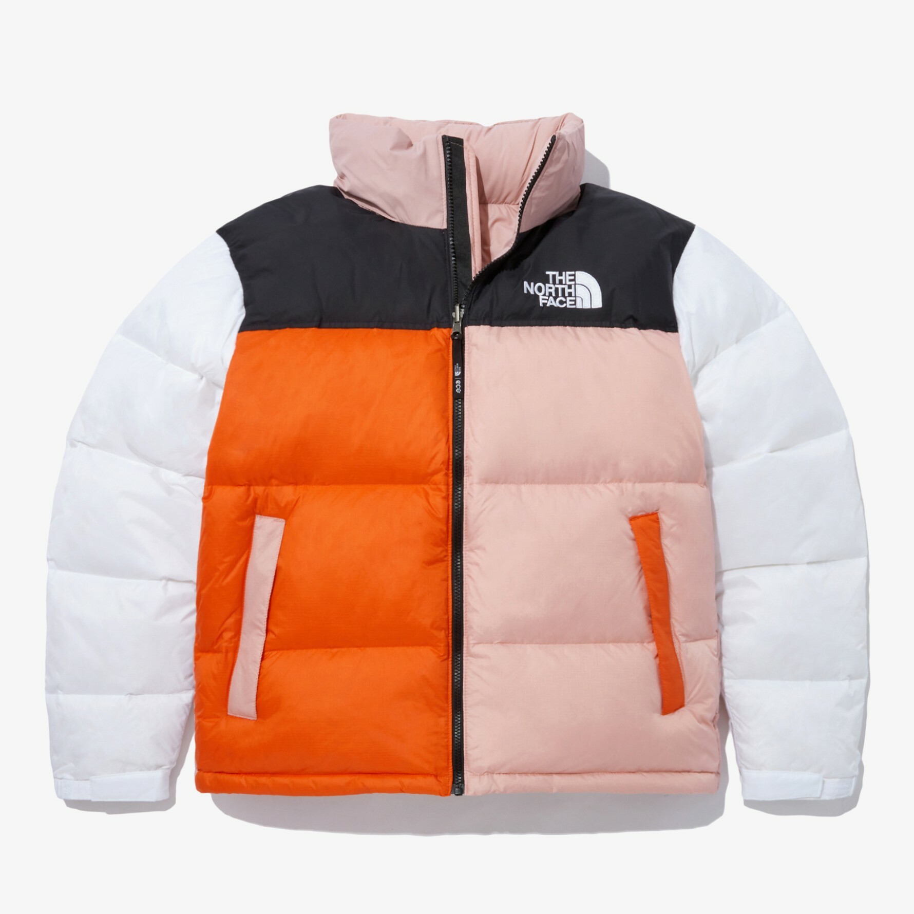 THE NORTH FACE 1996 ECO NUPTSE 男羽絨外套夾克白橘拼接NJ1DN75F