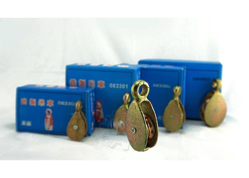 ＊中崙五金【附發票】台彎製 1-1/4" 銑製 鐵製 單輪豆滑車 吊車滑輪 吊車輪 滑車輪 全長6.5cm