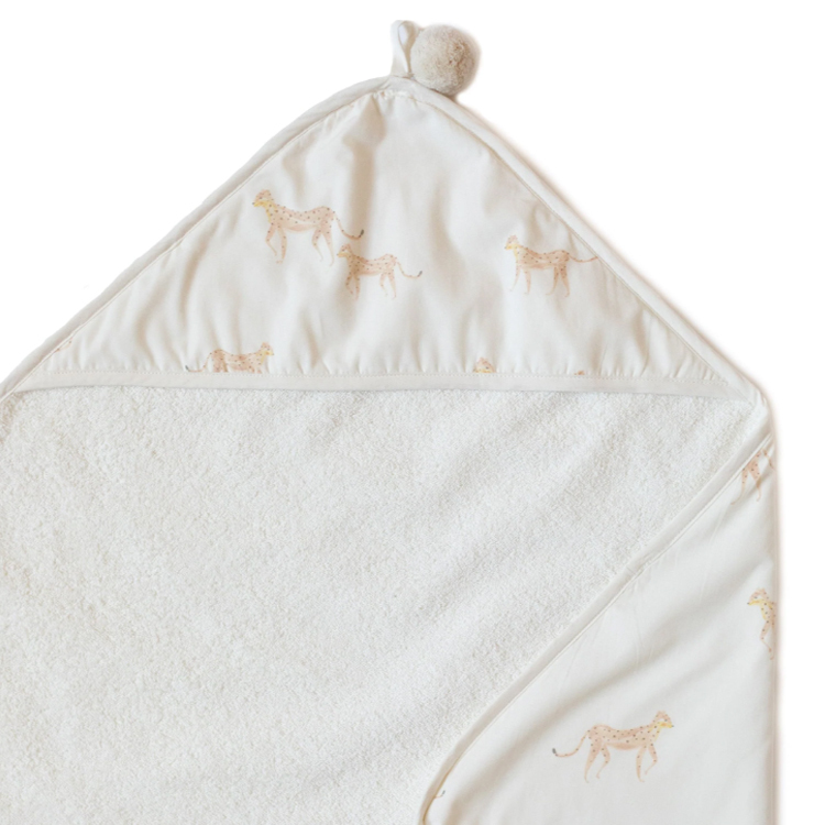 Pehr-Follow Me寶寶連帽浴巾(Cheetah)