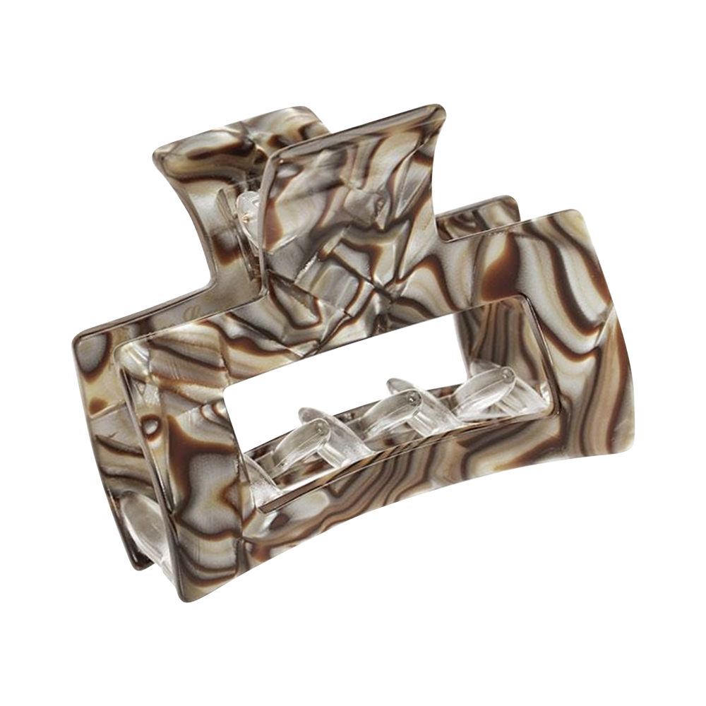 FRANCE LUXE 長方形簍空抓夾〈珍珠貝〉