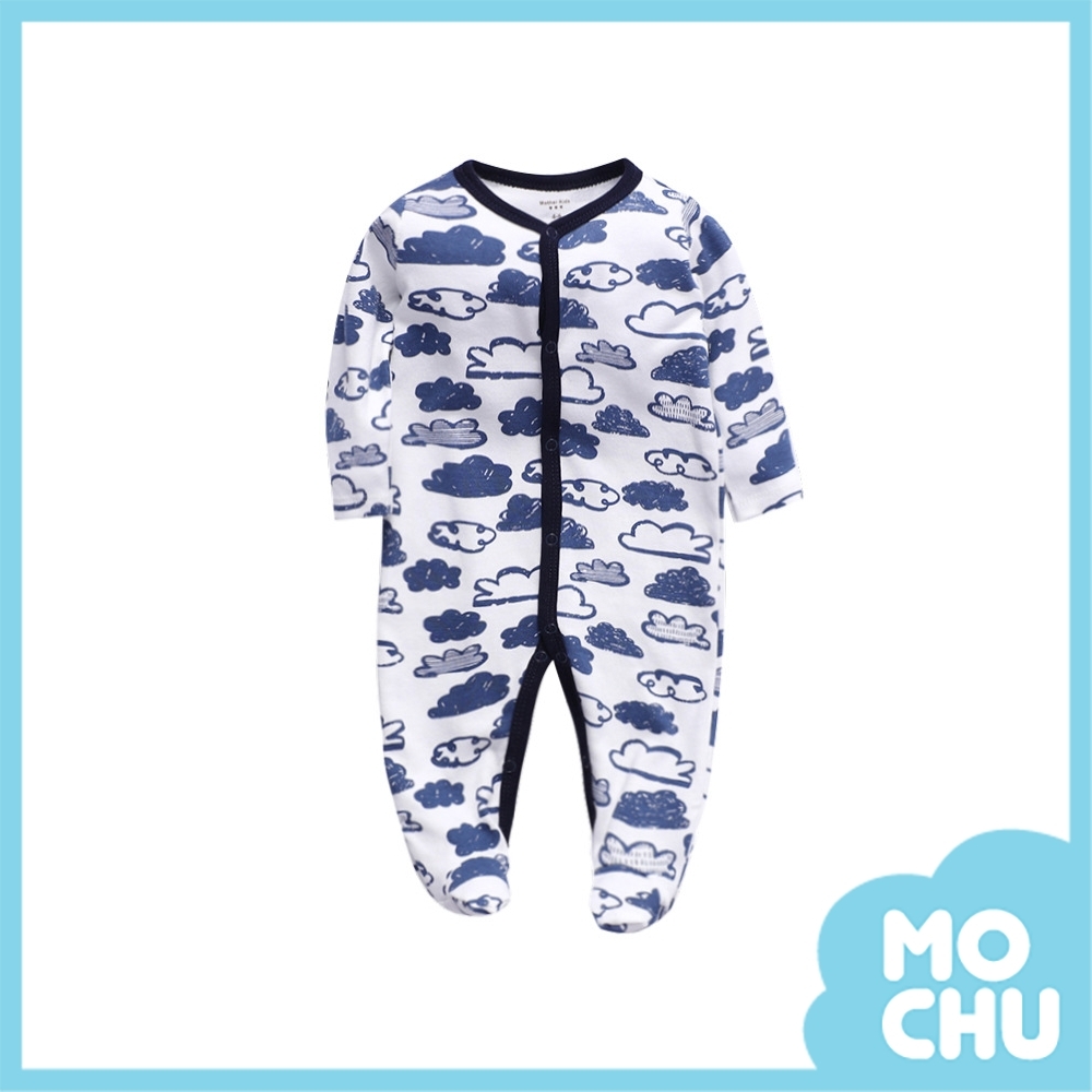 藍雲朵長袖連身衣(包腳款)