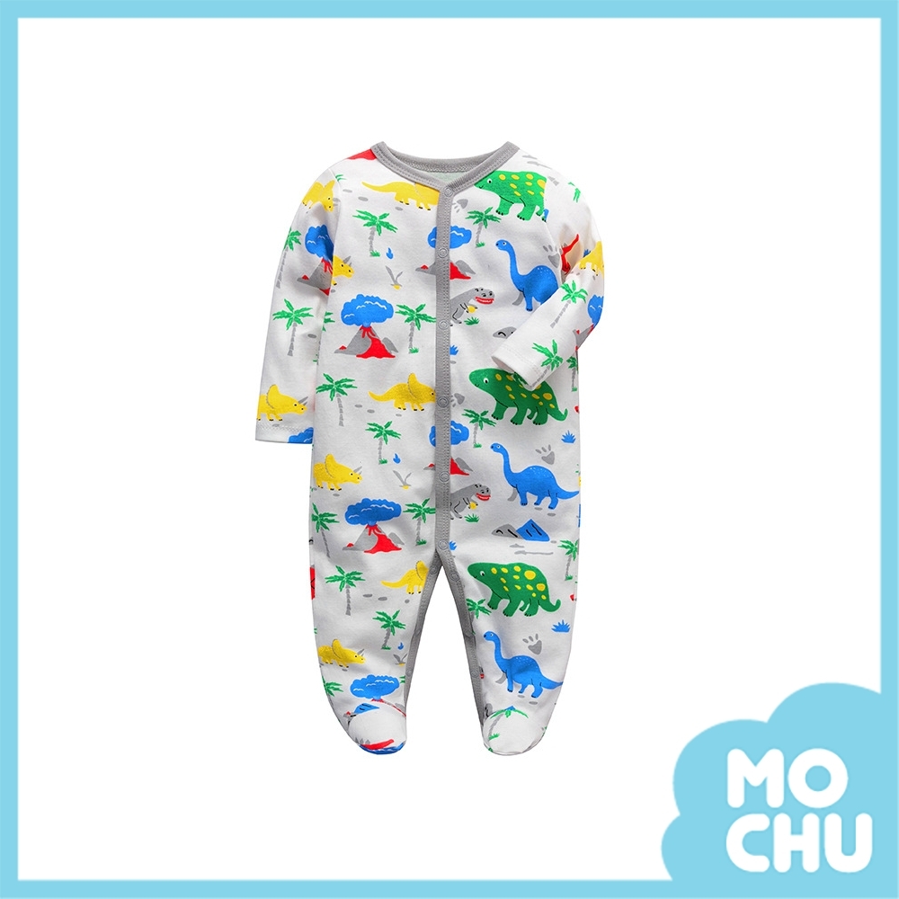 藍綠恐龍長袖連身衣(包腳款)