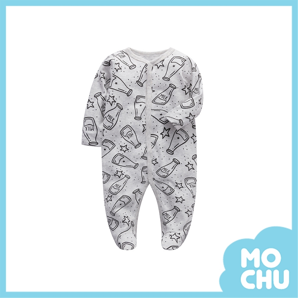 星星奶瓶長袖連身衣(包腳款)