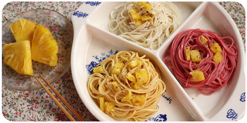 上智關廟麵 - 推薦食譜 - 三色鳳梨冷麵 - 台南關廟在地特產黃金組合