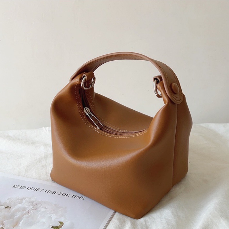 馬卡龍皮革餃子兩用包/四色