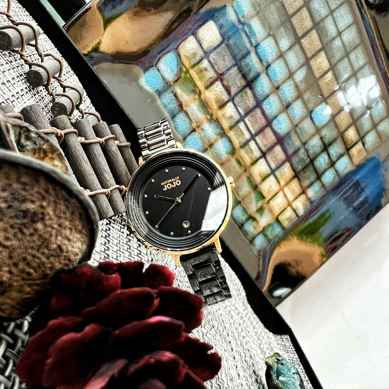 【NATURALLY JOJO】定律週期陶瓷時尚腕錶 JO96926-88R 33mm  現代鐘錶