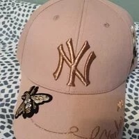 [S] MLB 3ACPFN01NK0002-50PKS, YANKEES WITH BEE CAP,GOLD/PINK, 8809792833009 (SMLB157)