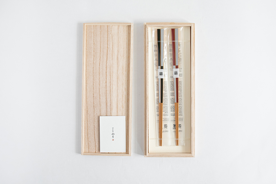 公長齋小菅-銀市松筷禮物組