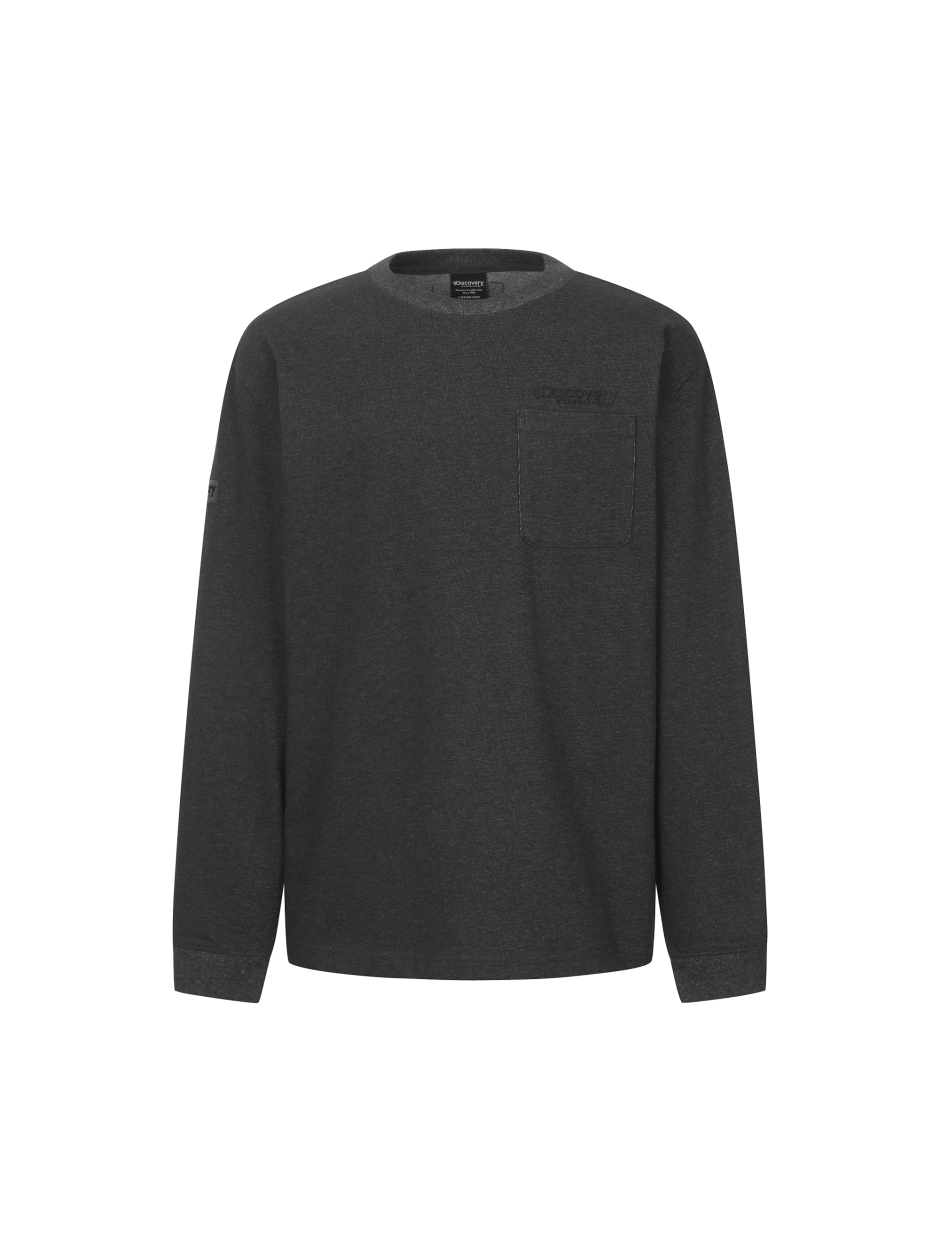 Discovery 口袋 長袖 棉質 墨綠色 男