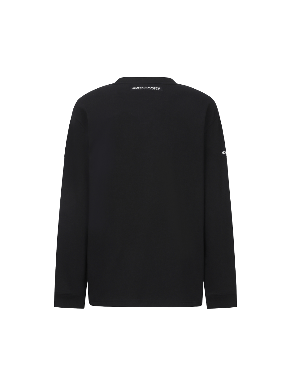 【吉米.tw】韓國代購 Discovery 口袋 長袖 棉質 黑色 男 Oct+