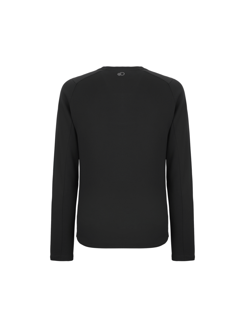 Discovery 圓領 長袖 輕便 黑色 男