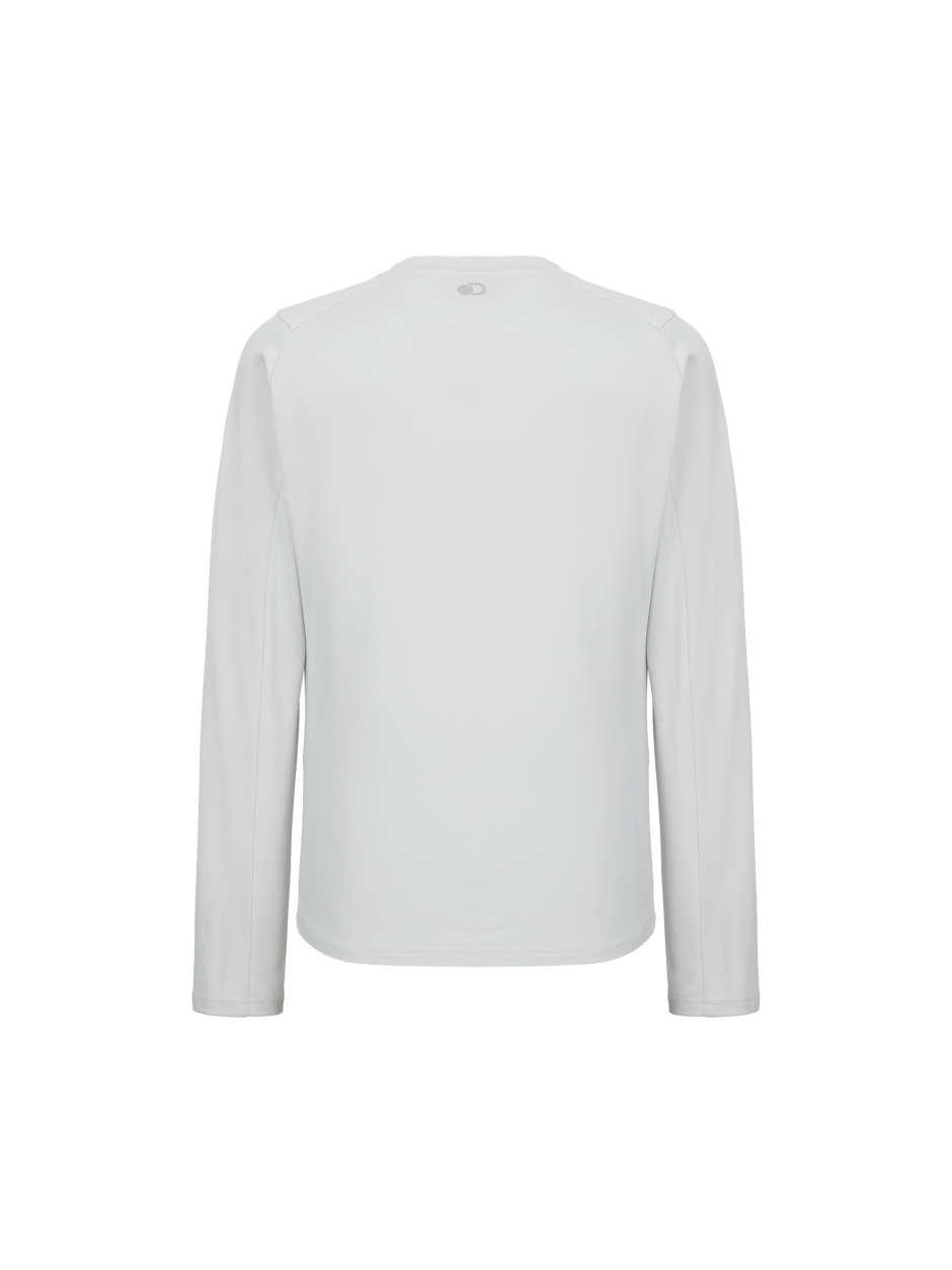 Discovery 圓領 長袖 輕便 白色 男