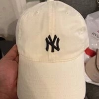[S] MLB BASIC LOGO NEWYORK YANKEES BASEBALL CAP,IVORY, 3ACP7701NK0048-50IVS (SMLB159)