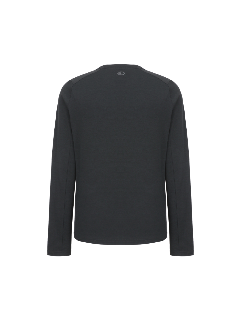 Discovery 圓領 長袖 輕便 碳灰色 男