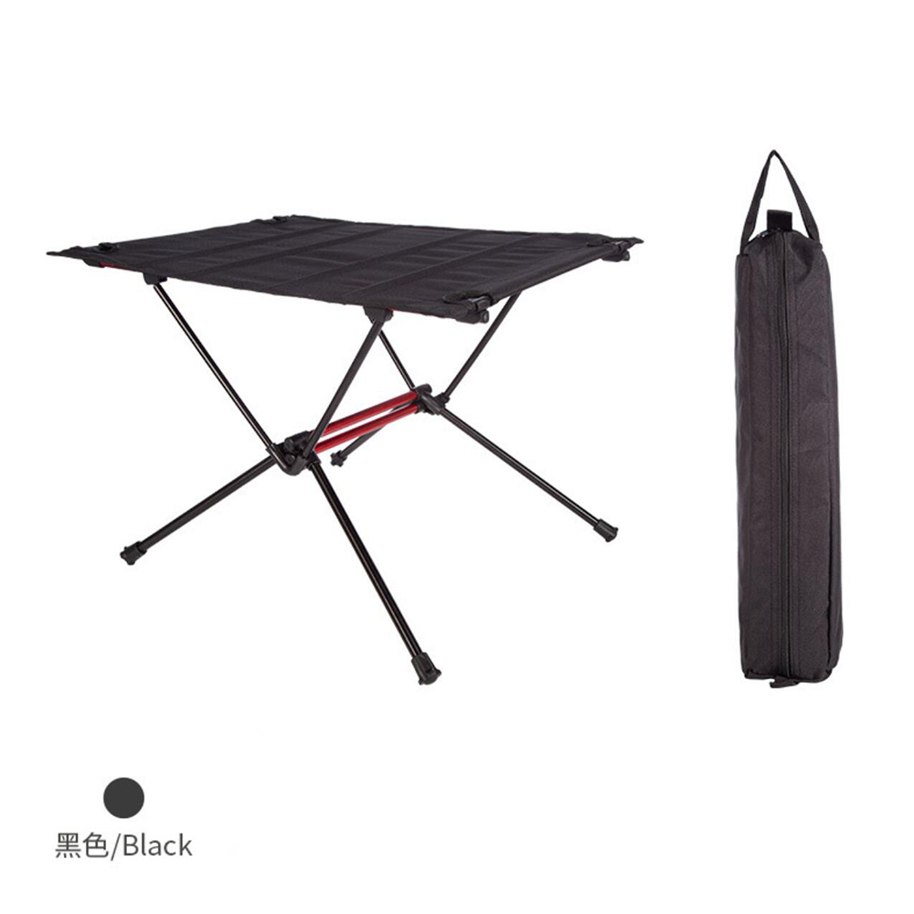 Camping Gear - CAMP-38 戶外折叠式帆布面野餐桌子 (全黑)