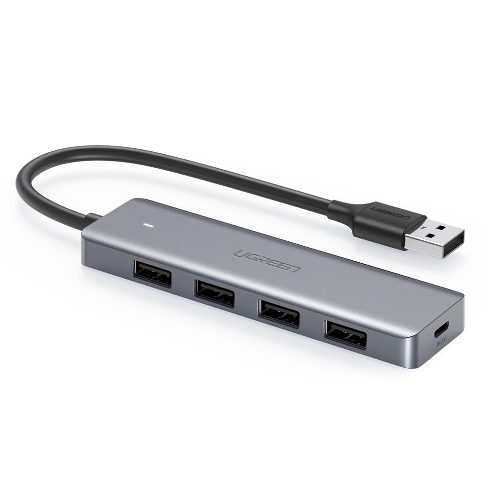 UGREEN UG-50985 USB 3.0 4-PORT HUB (5Gbps高速) 連接手指、鍵鼠、讀卡器以至外置硬碟