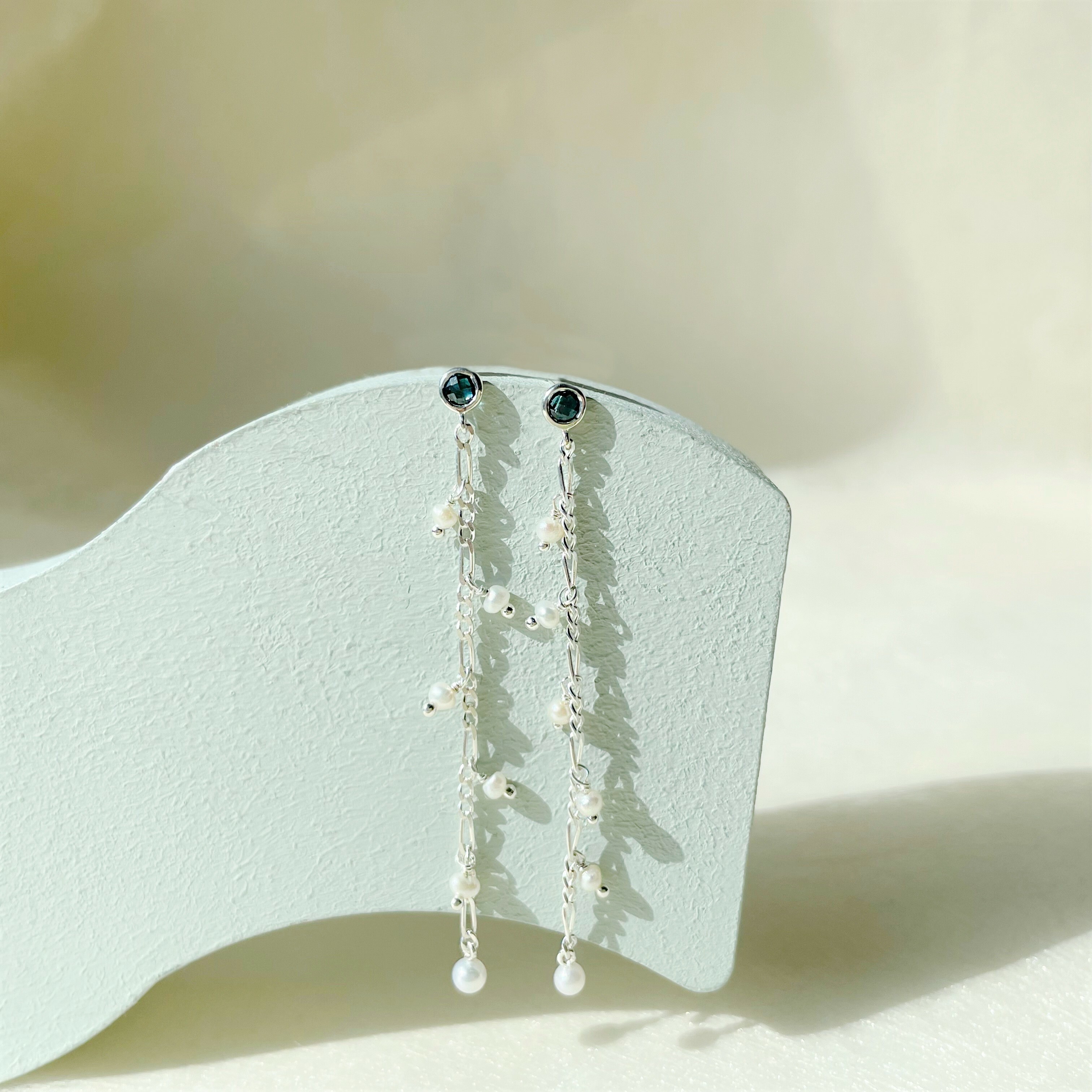 Mermaid小圓倫敦托帕珍珠耳鍊