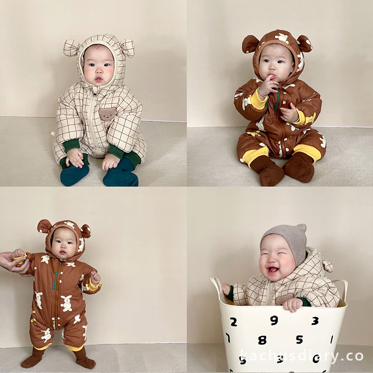 Korea bear & rabbit romper