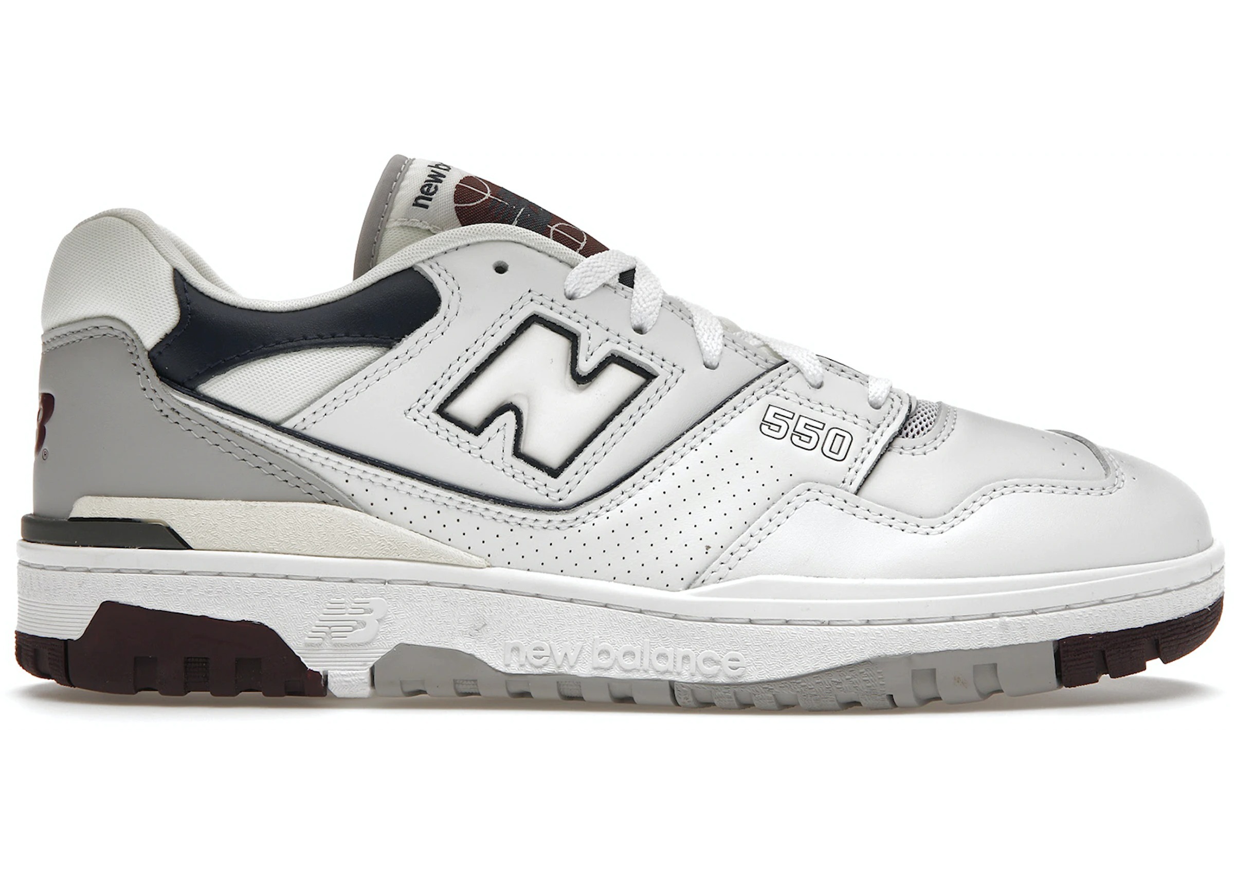 New Balance 550 White Natural Indigo Burgundy BB550PWB