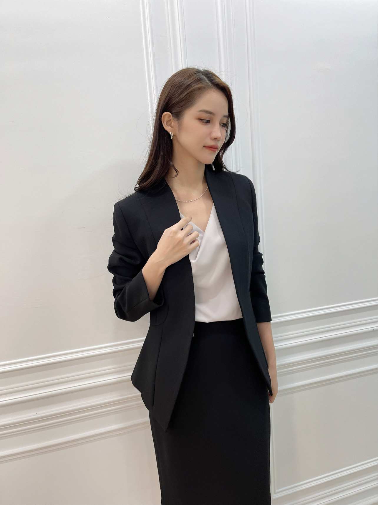 簡約修身套裝(黑)