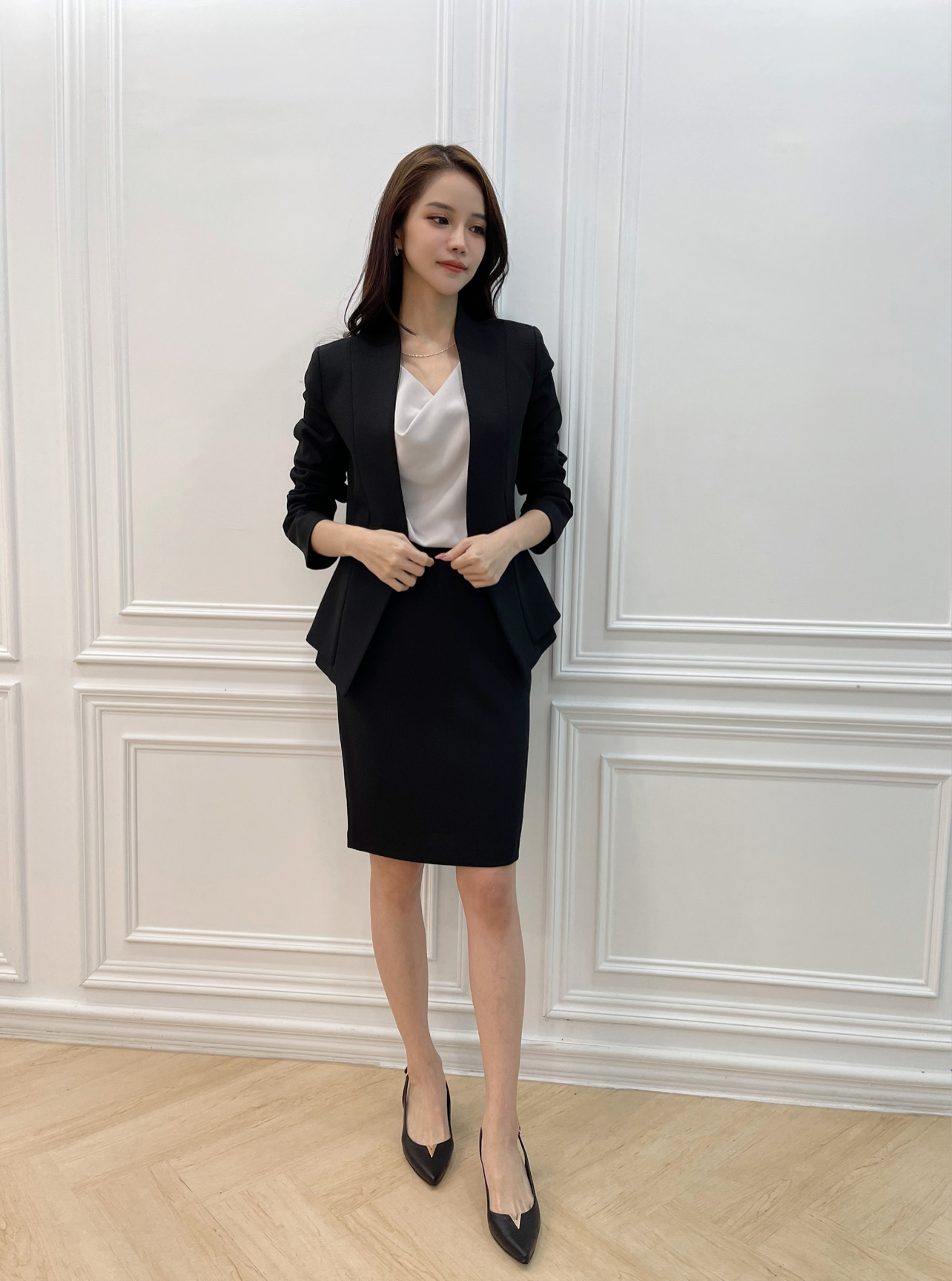 簡約修身套裝(黑)