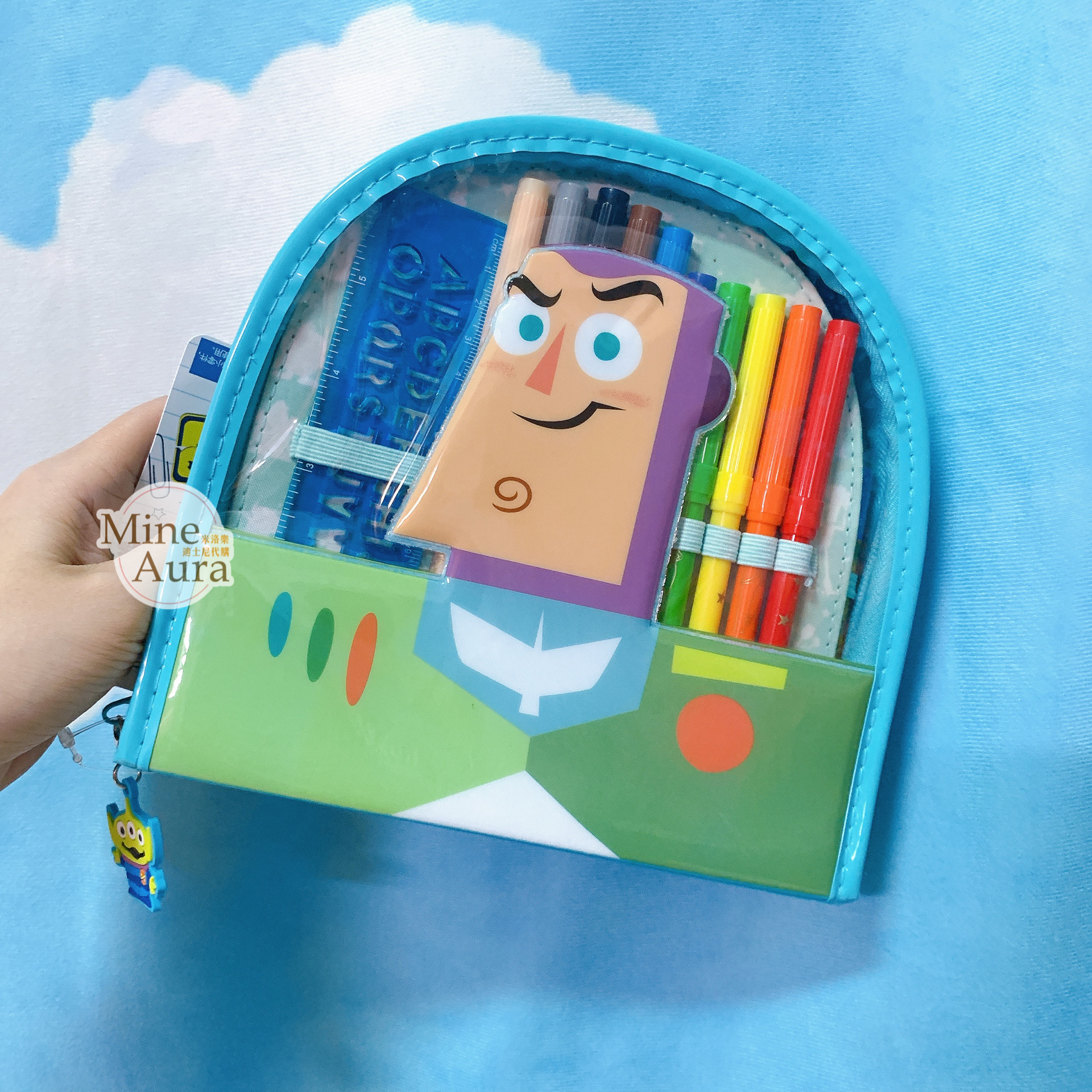 (特價現貨)  巴斯光年 Buzz Lightyear 文具包 色筆 鉛筆 便條本 玩具總動員 Toy Story -香港迪士尼樂園