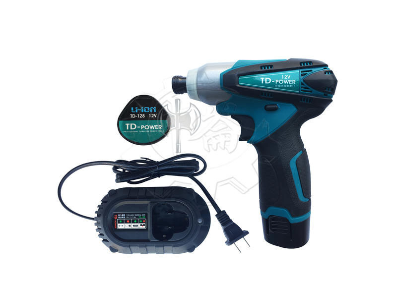 ＊中崙五金【附發票】英得麗 TD-128 12V雙1.5電池+充座+衝擊起子機(全配) 與牧田10.8V電池充座通用