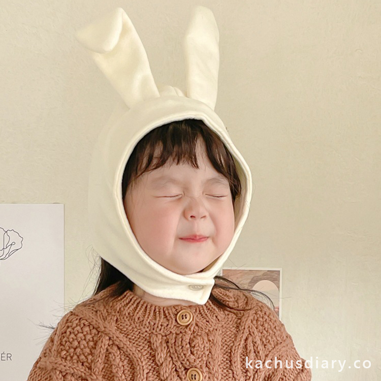 Ins 兔兔耳朵保暖護耳帽