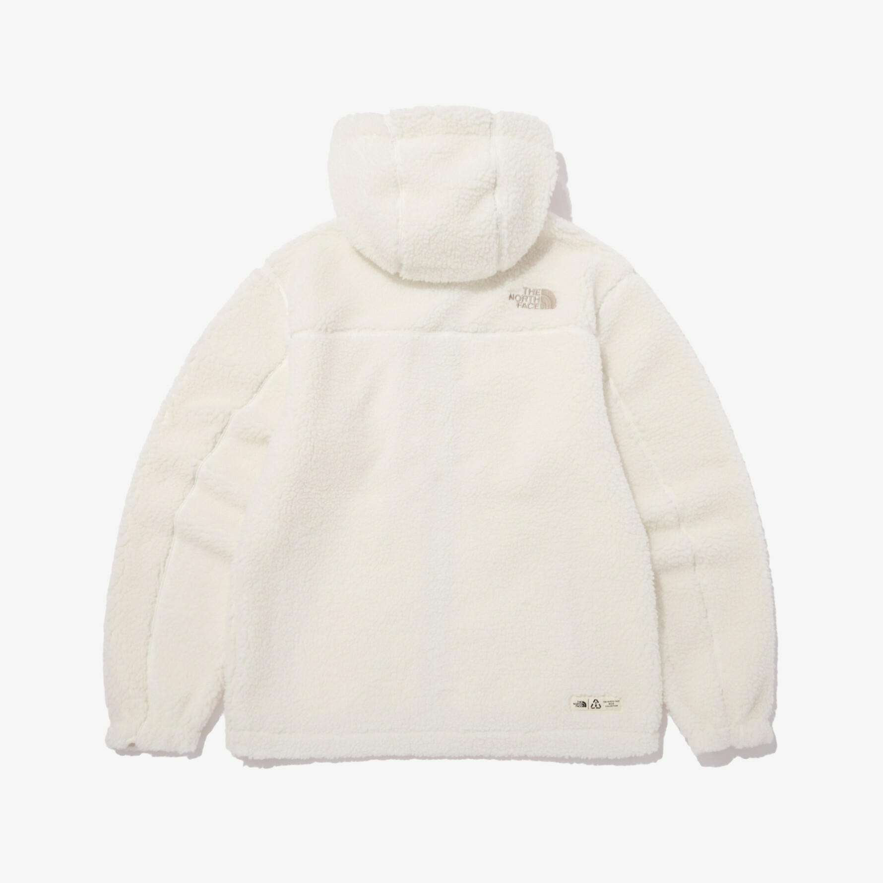 THE NORTH FACE PLAY GREEN FLEECE 毛絨 連帽外套 白 NJ4FN57A