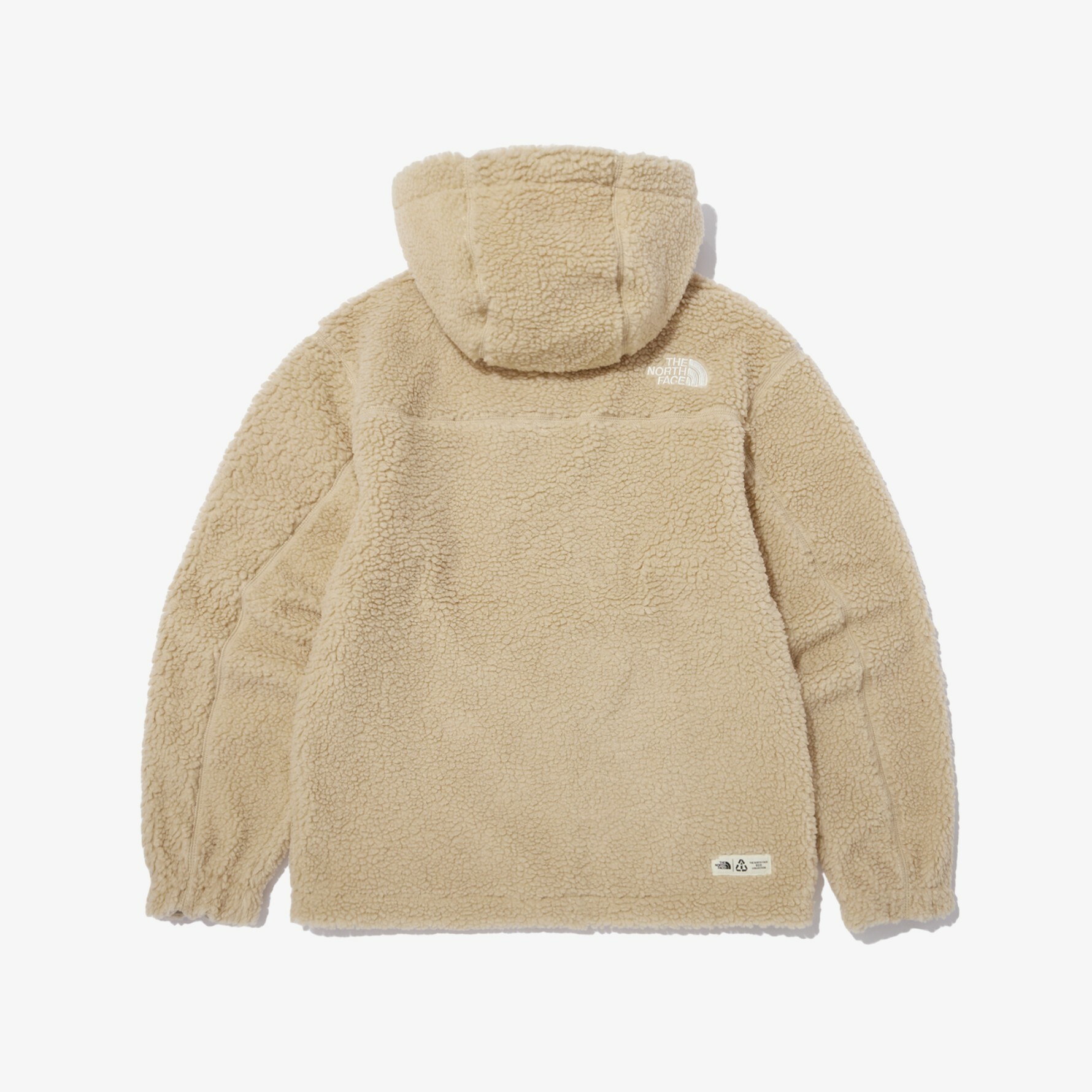 THE NORTH FACE PLAY GREEN FLEECE 毛絨 連帽外套 奶茶 NJ4FN57C