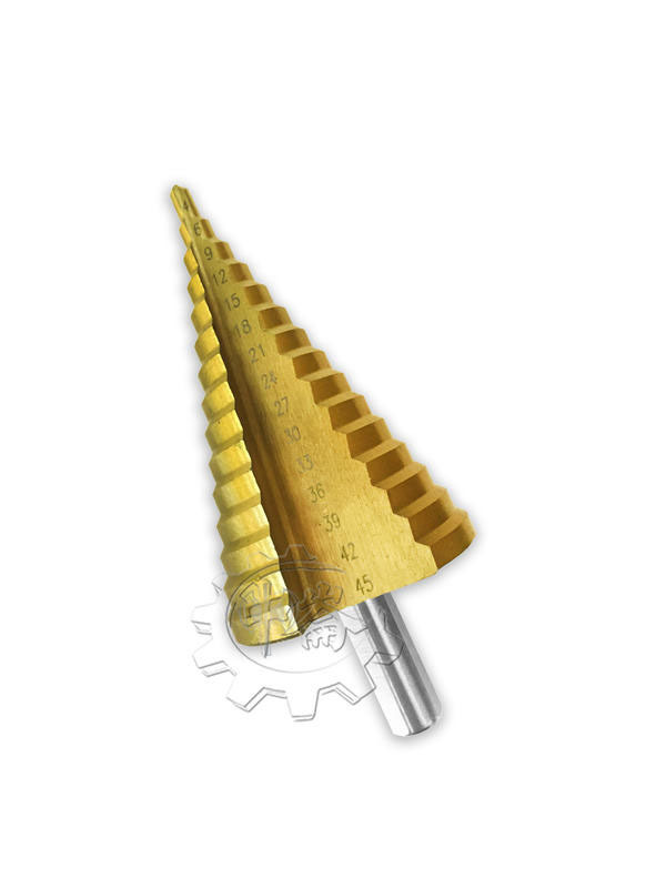 ＊中崙五金【附發票】HSS 鍍鈦階梯鑽頭（4mm~45mm) 圓柄階梯鑽 圓穴鑽 梯形鑽頭 薄白鐵用
