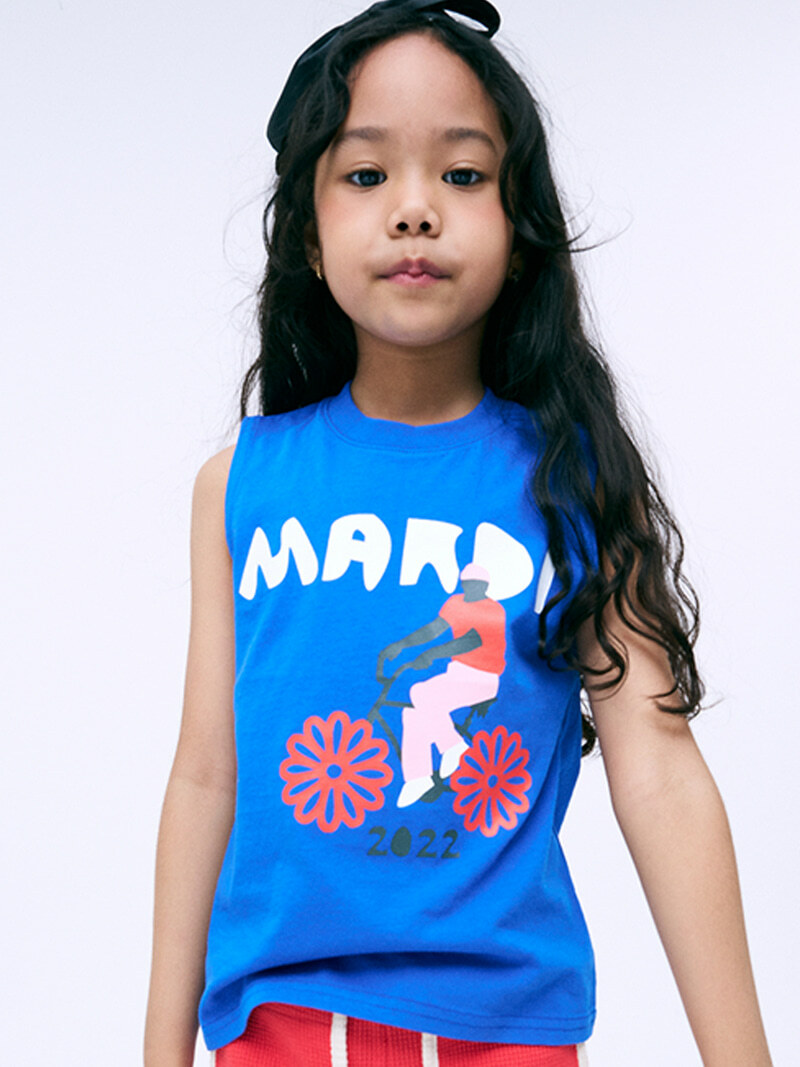 Mardi Mercredi KIDS SLEEVELESS VELO_BLUE