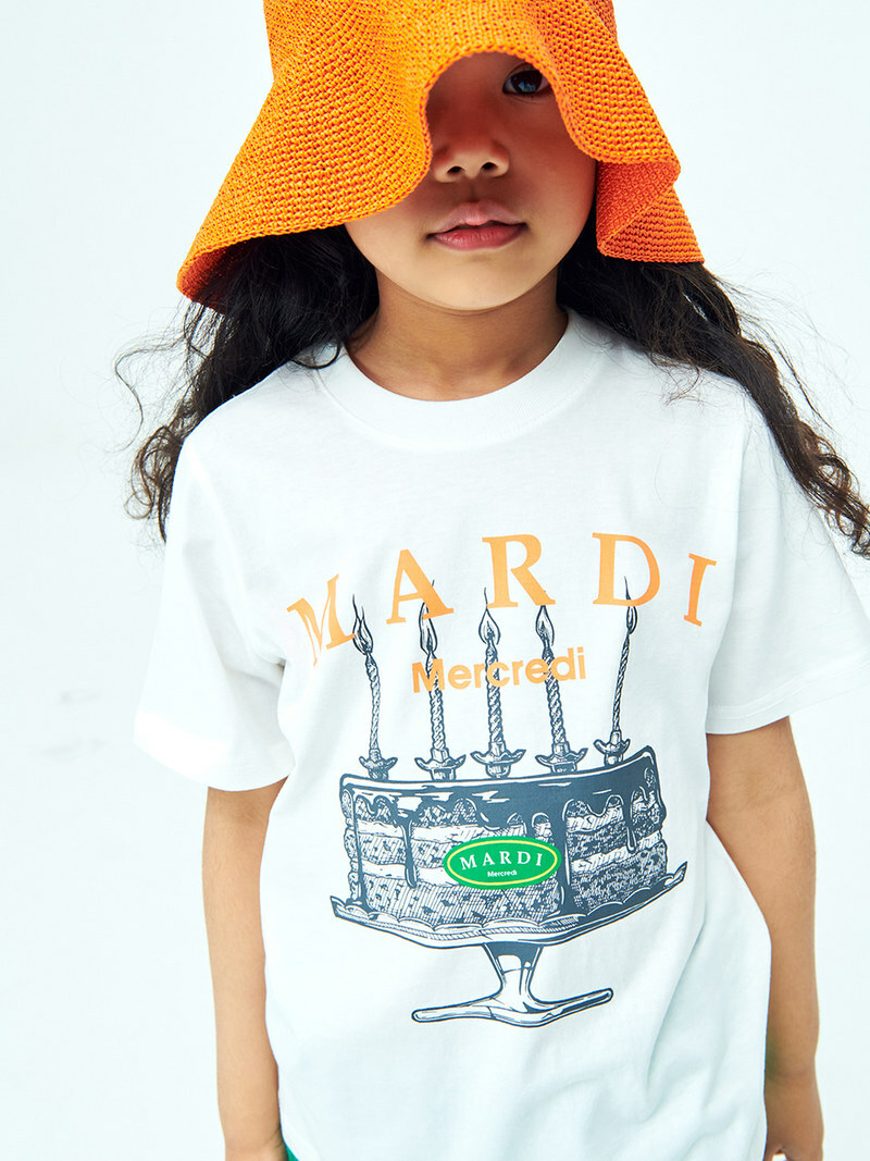 Mardi Mercredi KIDS TSHIRT BIRTHDAY CAKE_IVORY