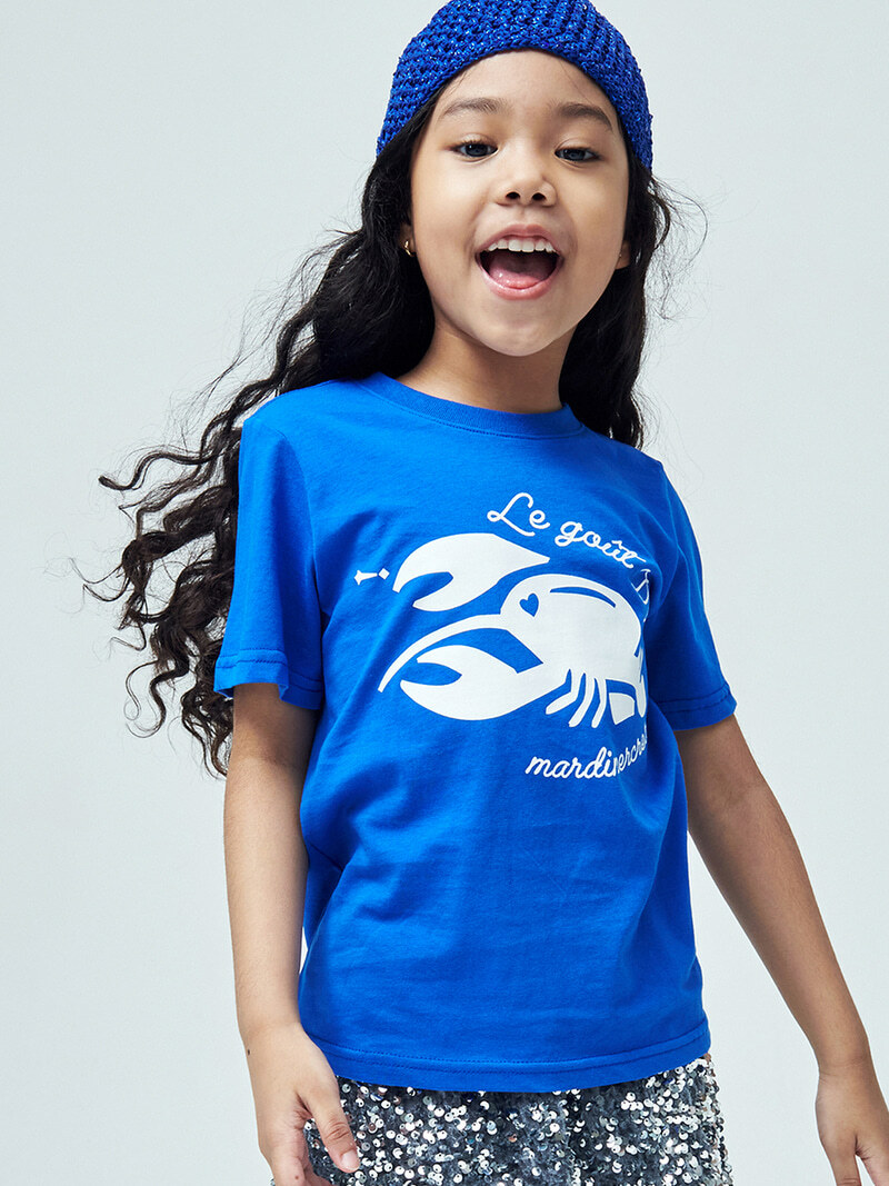Mardi Mercredi KIDS TSHIRT LOBSTER_BLUE WHITE