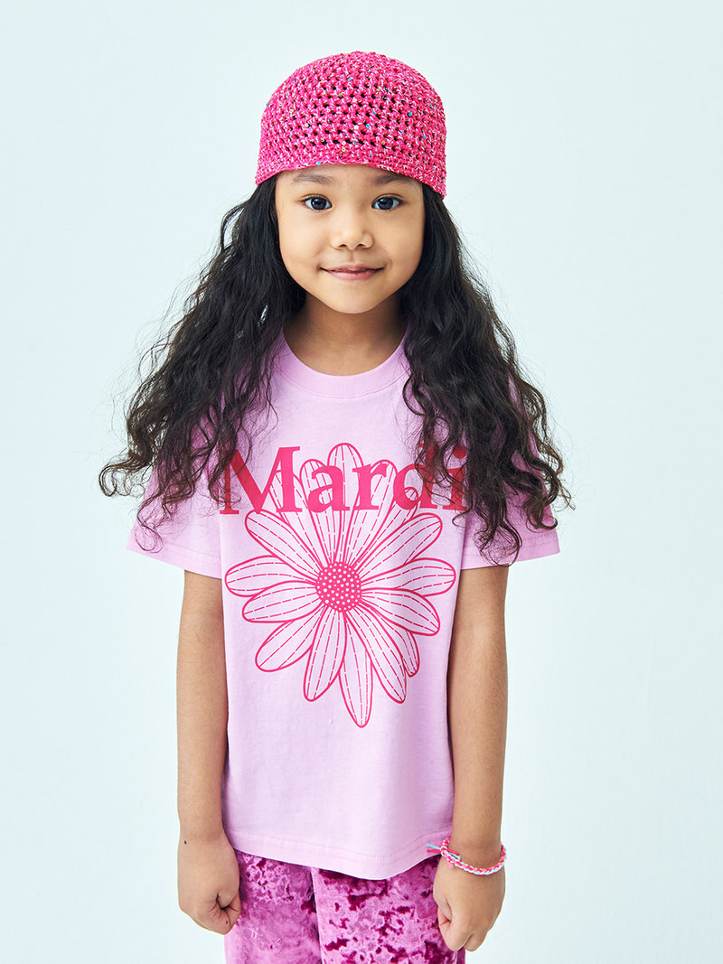 Mardi Mercredi KIDS TSHIRT FLOWERMARDI_PINK FUCHSIA