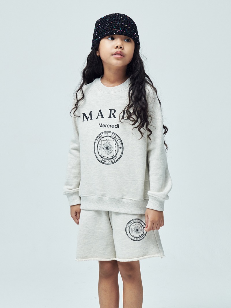 Mardi Mercredi KIDS SWEATSHIRT UNIV_OATMEAL BLACK