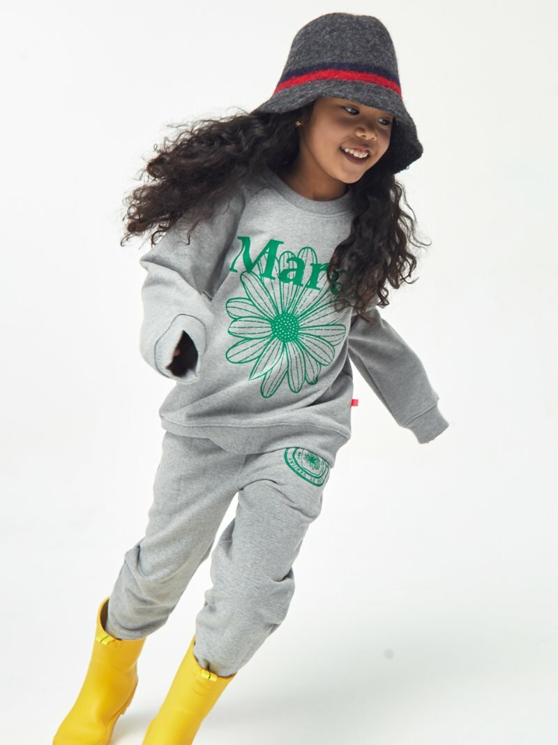 Mardi Mercredi KIDS SWEATSHIRT FLOWERMARDI_GREY GREEN