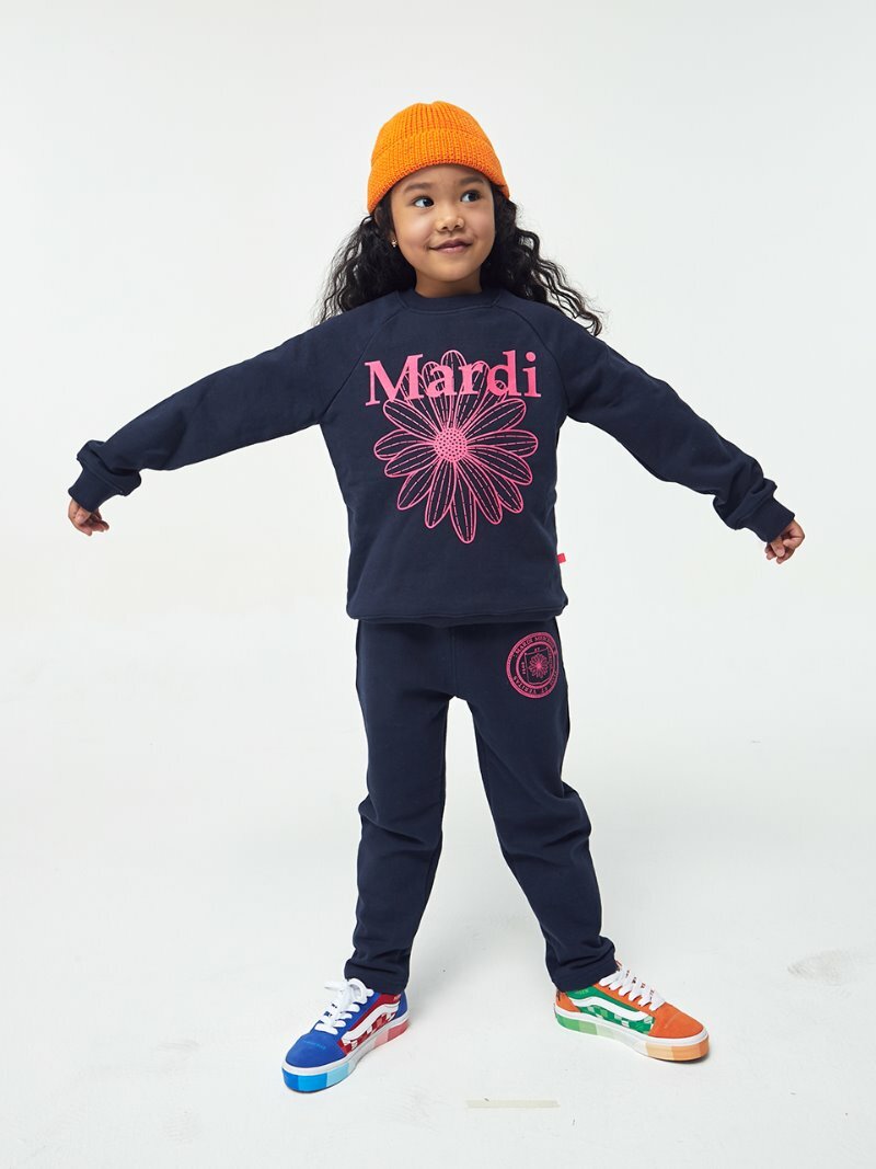 Mardi Mercredi KIDS SWEATSHIRT FLOWERMARDI_NAVY VIOLET
