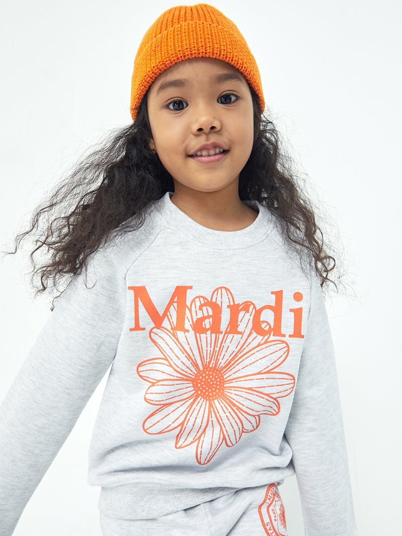 Mardi Mercredi KIDS SWEATSHIRT FLOWERMARDI_HEATHER ORANGE