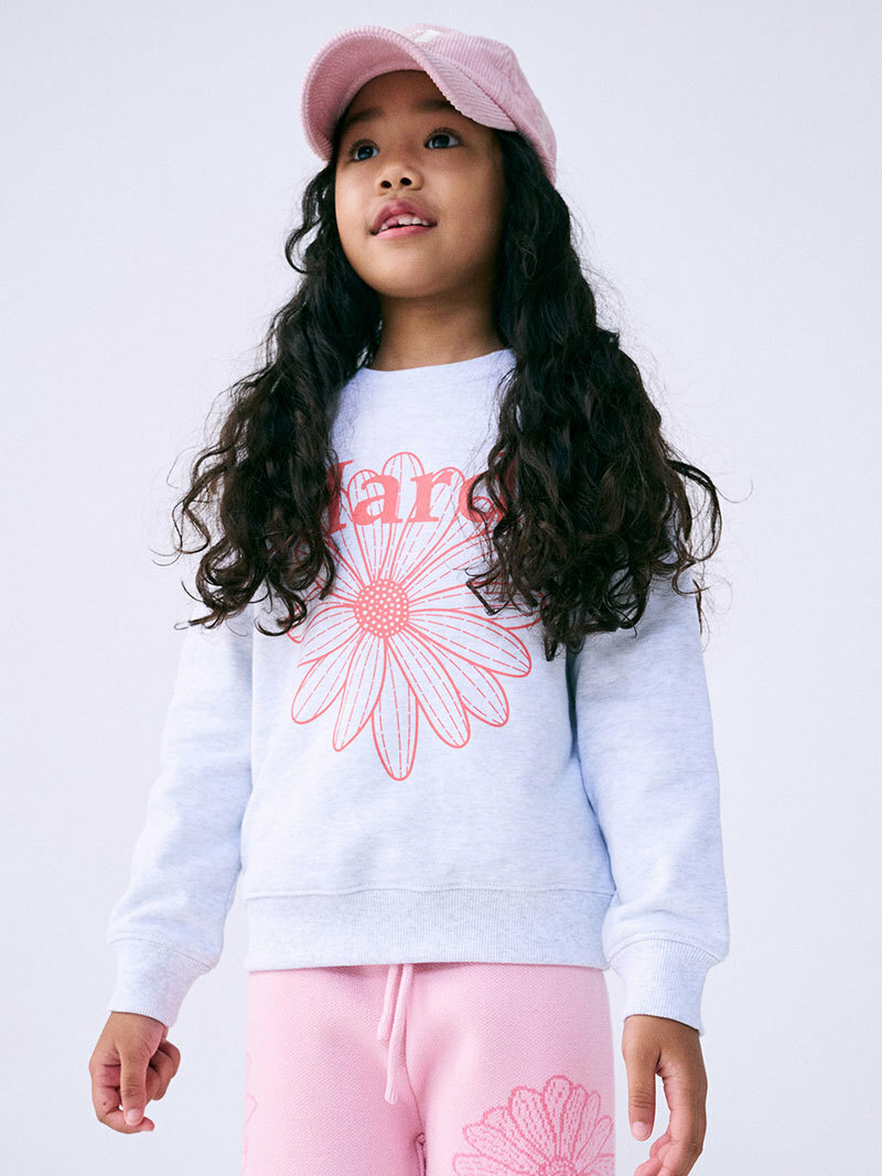 Mardi Mercredi KIDS SWEATSHIRT FLOWERMARDI_HEATHER CORAL