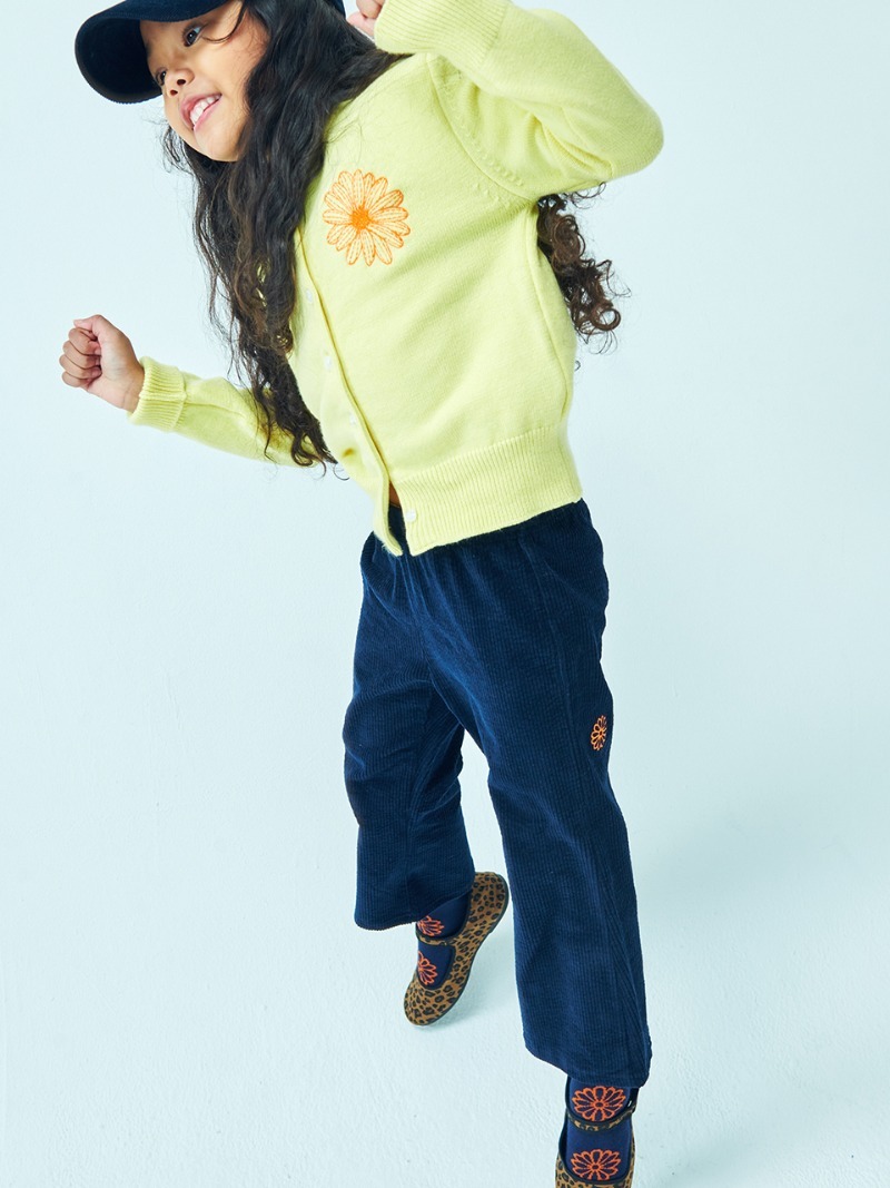 Mardi Mercredi KIDS CARDIGAN ROUND NECK_YELLOW ORANGE