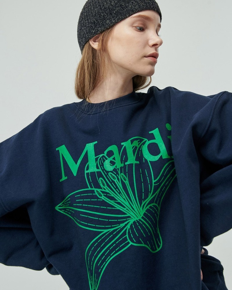 Mardi Mercredi ] Sweatshirt Belle De Jour #Navy Green