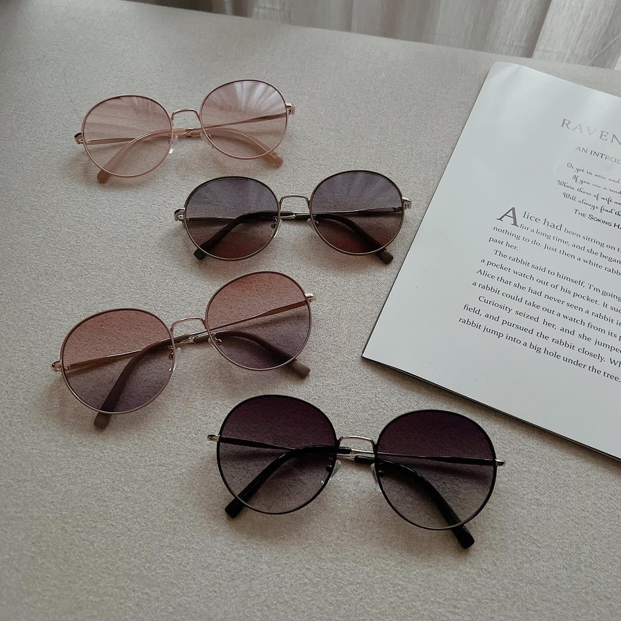 限時特價 S01671931經典邊框圓型墨鏡/四色