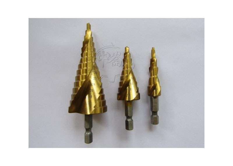＊中崙五金【附發票】3支組 HSS螺旋式鍍鈦階梯鑽頭組（12-20-32mm）六角柄階梯鑽 圓穴鑽 薄白鐵用 F0790