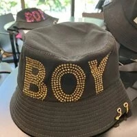 [S] BOYLONDON BUCKET HAT, BLACK/GOLD, B81CP2002U990F (SBB48)