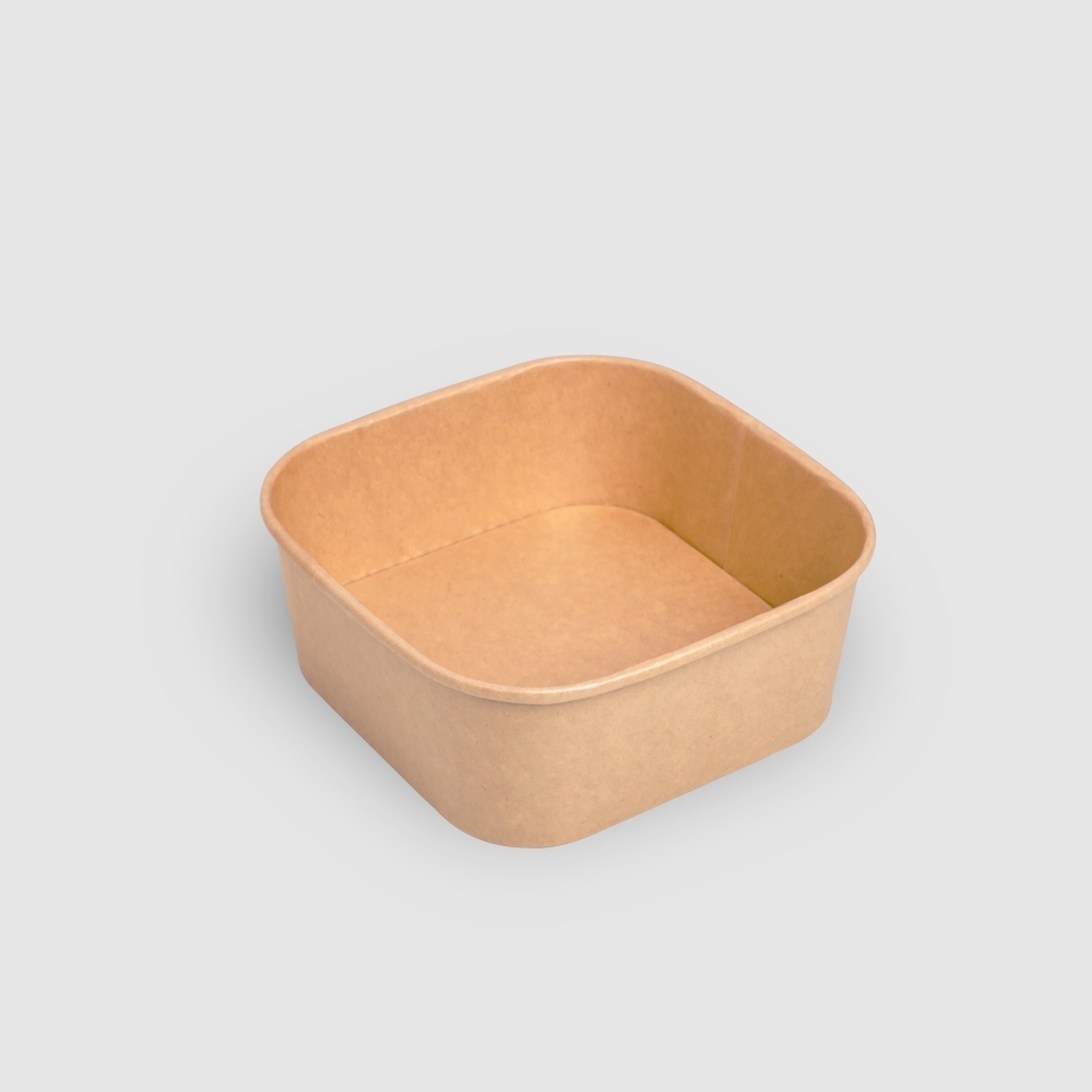 牛皮紙正方形碗 1200ml 6號