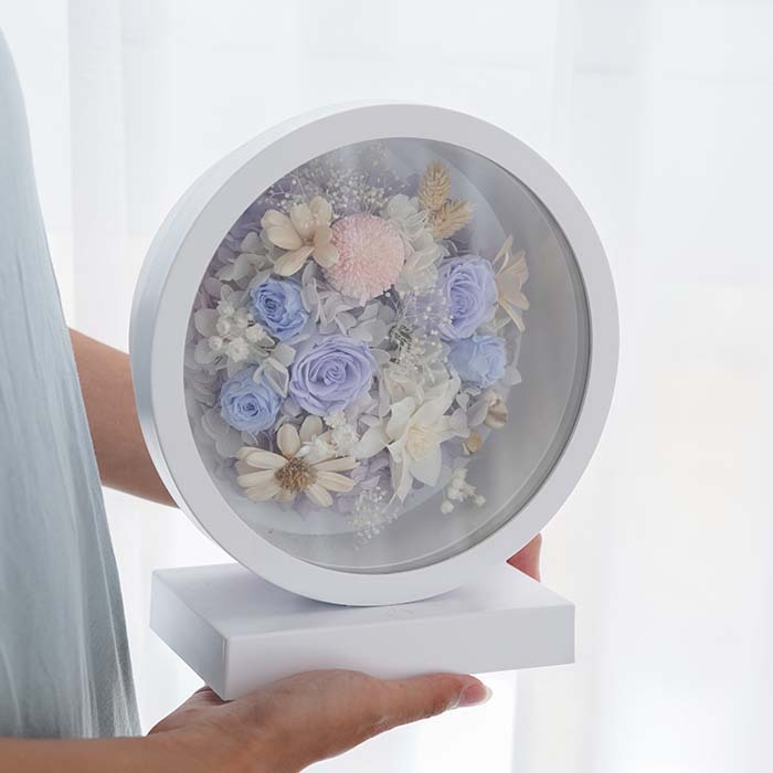 迷霧玫瑰夜燈 永生鐘罩花